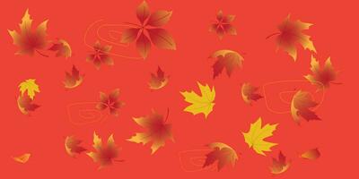 Background design with autumn theme vector