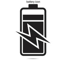 batería icono, vector ilustración