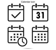 calendario icono, vector ilustración