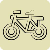 Icon Bicycle related to Bicycle symbol. hand drawn style. simple design editable. simple illustration vector