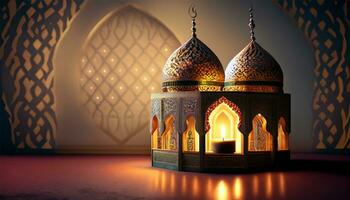 Lanterns with a dramatic black background and blur photo