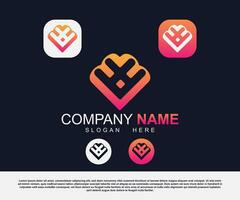 Vector corporate creative minimalist business logo design