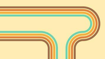 Abstract groovy retro style background with line rainbow vector