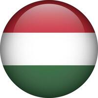 Hungary flag button. Emblem of Hungary. Vector flag, symbol. Colors and proportion correctly.