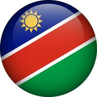 Namibia flag button. Emblem of Namibia. Vector flag, symbol. Colors and proportion correctly.