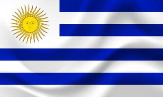 Uruguay flag. Flag of Uruguay . Uruguay flag illustration. Uruguayan background. vector