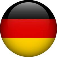 Germany flag button. Emblem of Germany. Vector flag, symbol. Colors and proportion correctly.