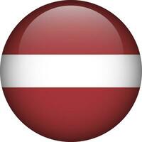 Latvia flag button. Emblem of Latvia. Vector flag, symbol. Colors and proportion correctly.