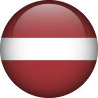 Latvia flag button. Emblem of Latvia. Vector flag, symbol. Colors and proportion correctly.