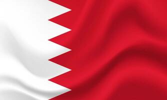 Flag of Bahrain. Bahrain flag. Official colors and proportion. Bahrain banner, symbol, icon. vector