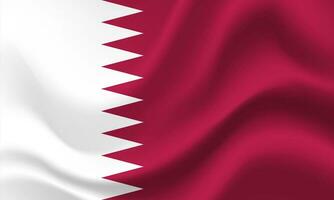 Vector Qatar flag. Flag of Qatar. Qatar flag illustration, background. Qatar symbol, icon