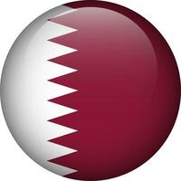 Qatar flag button. Emblem of Qatar. Vector flag, symbol. Colors and proportion correctly.