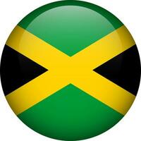 Jamaica flag button. Emblem of Jamaica. Vector flag, symbol. Colors and proportion correctly.