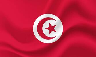 Tunisia flag. Flag of Tunisia. Official colors and proportion correctly. Tunisia background. Tunisia banner. Symbol. vector