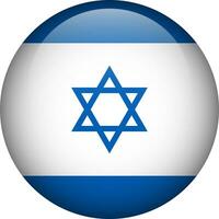 Israel flag button. Emblem of Israel. Vector flag, symbol. Colors and proportion correctly.