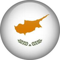 Cyprus flag button. Emblem of Cyprus. Vector flag, symbol. Colors and proportion correctly.