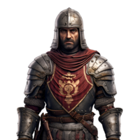 Medieval Soldier Fighter Male No Background Perfect for Print on Demand Merchandise AI Generative png