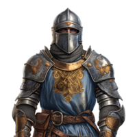 Medieval Soldier Fighter Male No Background Perfect for Print on Demand Merchandise AI Generative png