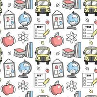 School background. Seamless back to school pattern. Concept of school background. vector