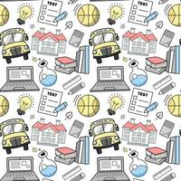 School background. Seamless back to school pattern. Concept of school background. vector