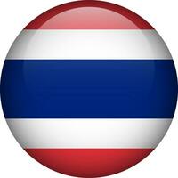 Thailand flag button. Emblem of Thailand. Vector flag, symbol. Colors and proportion correctly.