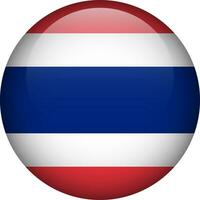 Thailand flag button. Emblem of Thailand. Vector flag, symbol. Colors and proportion correctly.