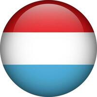 Luxembourg flag button. Emblem of Luxembourg. Vector flag, symbol. Colors and proportion correctly.