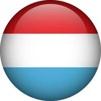 Luxembourg flag button. Emblem of Luxembourg. Vector flag, symbol. Colors and proportion correctly.