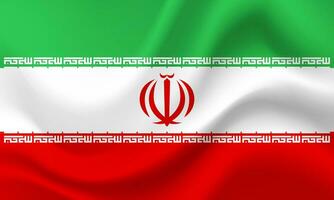Iran flag. Symbol of Iran. Vector flag illustration. Colors and proportion correctly. Iran background. Iranian banner. Symbol, icon.