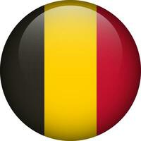 Belgium flag button. Emblem of Belgium. Vector flag, symbol. Colors and proportion correctly.