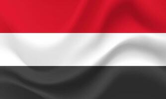 vector Yemen bandera. saludó bandera de Yemen. Yemen emblema, icono.