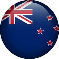 New Zealand flag button. Emblem of New Zealand. Vector flag, symbol. Colors and proportion correctly.