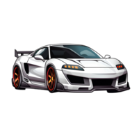 Cartoon Style Japanese Sport Cars No Background Applicable to any Context Perfect for Print on Demand Merchandise AI Generative png