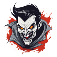 Karikatur Stil Halloween Vampire Nein Hintergrund anwendbar zu irgendein Kontext perfekt zum drucken auf Nachfrage Fan-Shop ai generativ png