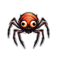 Cartoon Style Halloween Spider Tarantula No Background Perfect for Print on Demand Merchandise AI Generative png