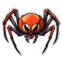 desenho animado estilo dia das Bruxas aranha tarântula não fundo perfeito para impressão em exigem mercadoria ai generativo png