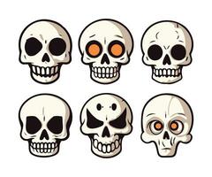 Cute and creepy halloween set illustration vector