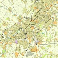 ciudad mapa de lila, Francia vector