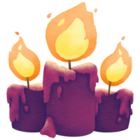 Haunted night light candles png