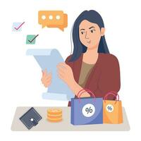 Trendy Shopping Payment vector