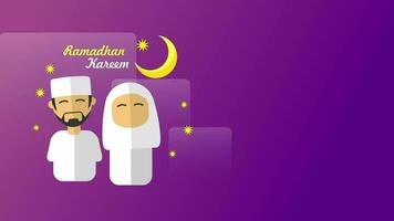 Ramadan groet animatie achtergrond. Ramadan kareem islamitisch. video