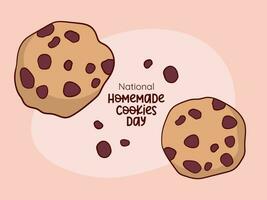 National Homemade Cookie Day Chocolate cookies vector