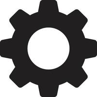 Gear Icon. Black gear wheel icons Isolated on white background vector