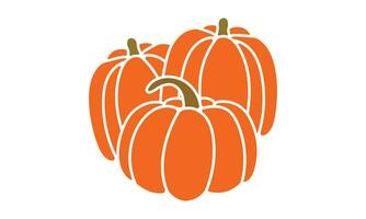 Pumpkin of various shapes and colors. Thanksgiving and Halloween Elements. vector