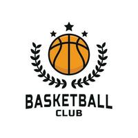 Basketball club logo design template with for sport team basketball vector