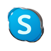 3d skype ícone png