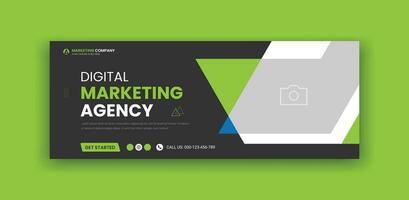 Digital marketing and corporate social media post template or Web banner vector
