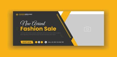 fashion sale social media cover banner design template. fashion sale cover photo design. fashion sale web banner vector