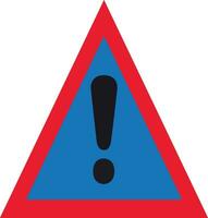 a warning sign with an exclamation mark on it vector