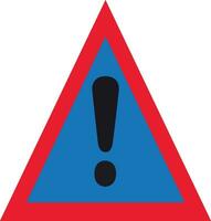 a warning sign with an exclamation mark on it vector